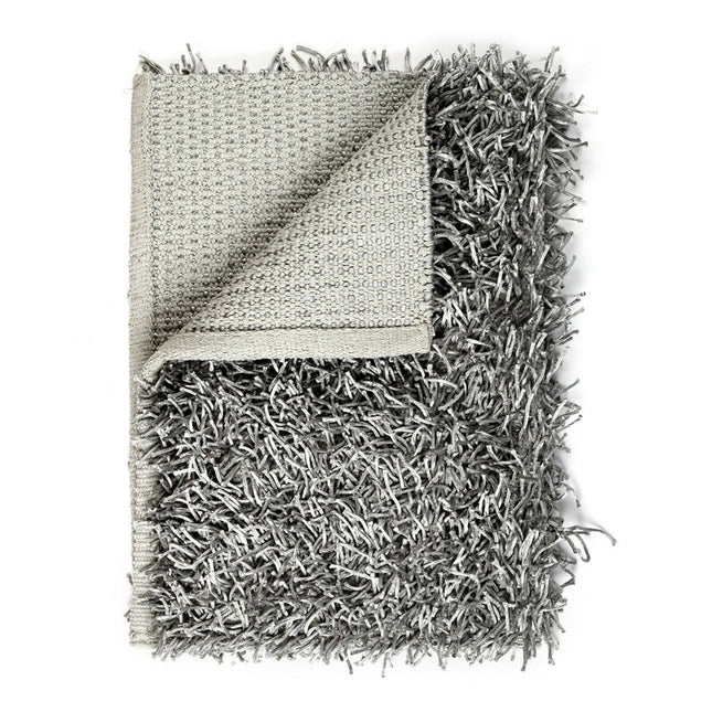 Luxury High Pile Soft Non Slip Bathmat 50 x 80cm (Silver).