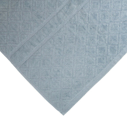 Premium Velour Diamond Design Jacquard Bath Towel (Blue).