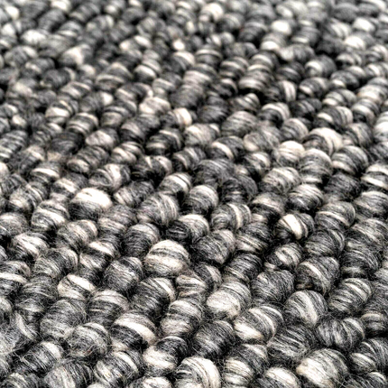 Wool Pebble Charcoal Lifestyle Rug 130x 180 cm.