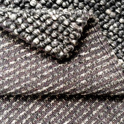 Wool Pebble Charcoal Lifestyle Rug 130x 180 cm.