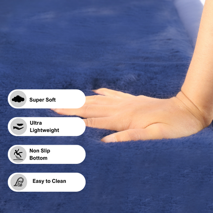 Soft Touch Ultra Plush Memory Foam Tatami Midnight Blue Mat - 200 X 300 CM.