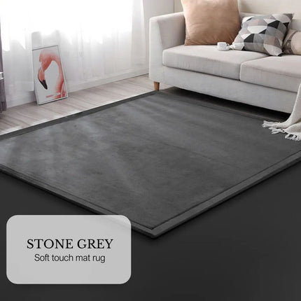 Soft Touch Ultra Plush Memory Foam Tatami Stone Grey Mat - 200 X 300 CM.