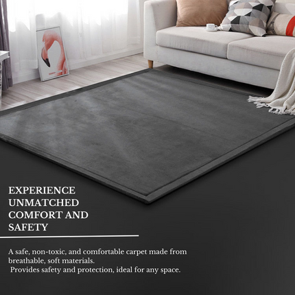 Soft Touch Ultra Plush Memory Foam Tatami Stone Grey Mat - 150 x 200 CM.