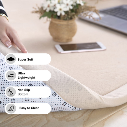 Soft Touch Ultra Plush Memory Foam Tatami Soft Ivory Mat - 200 X 300 CM.
