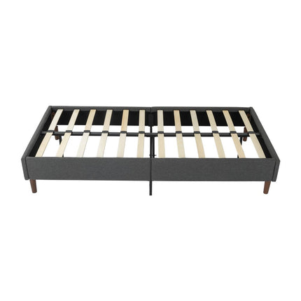 Metal Bedframe Mattress Foundation (Dark Grey) – Double