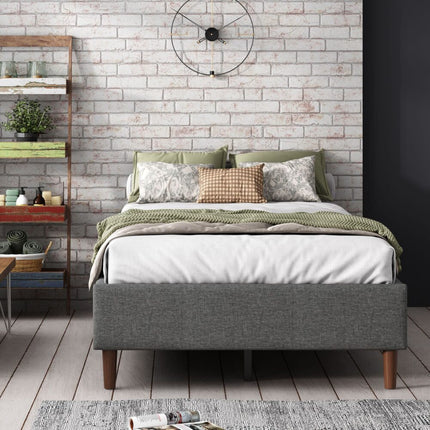 Metal Bedframe Mattress Foundation (Dark Grey) – Double