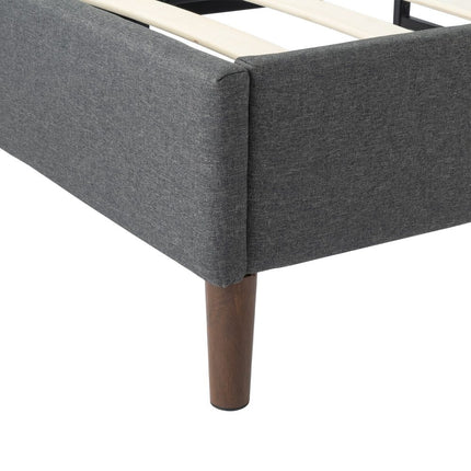 Metal Bedframe Mattress Foundation (Dark Grey) – Double