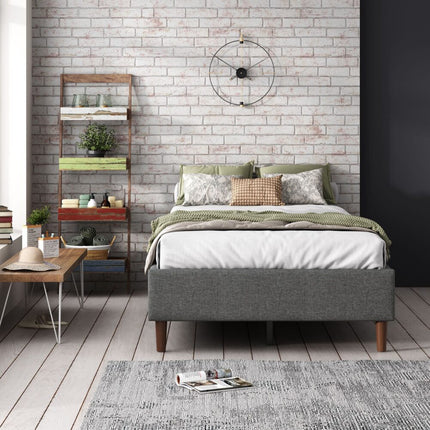 Metal Bedframe Mattress Foundation (Dark Grey) – Double