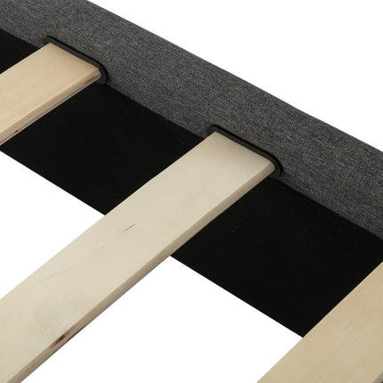 Metal Bedframe Mattress Foundation (Dark Grey) – Double