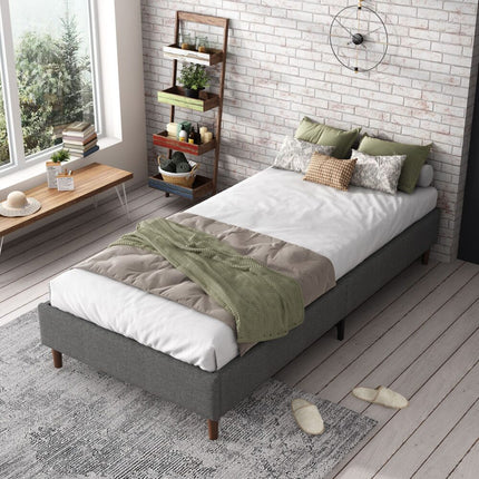 Metal Bedframe Mattress Foundation (Dark Grey) – Double