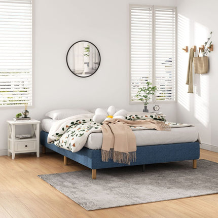 Metal Bed Frame Mattress Foundation Blue – Queen.