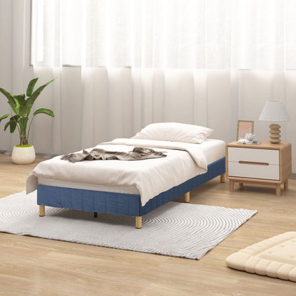 Metal Bed Frame Mattress Foundation Blue – Queen.
