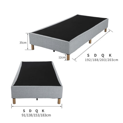 Metal Bedframe Mattress Foundation (Dark Grey) – King.
