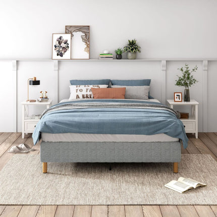 Metal Bedframe Mattress Foundation (Dark Grey) – Double.