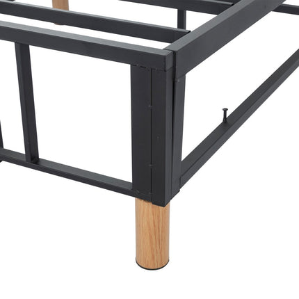 Metal Bedframe Mattress Foundation (Dark Grey) – Double.