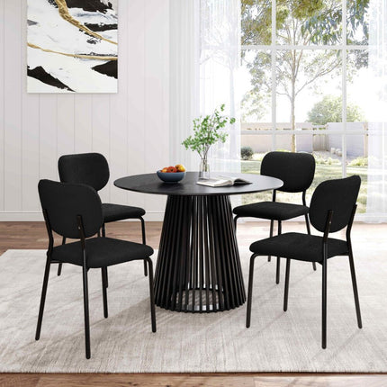 Charcoal Charm Armless Dining Chair Duo.