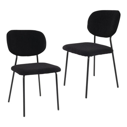 Charcoal Charm Armless Dining Chair Duo.
