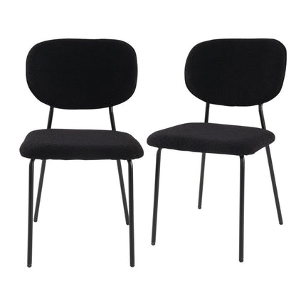 Charcoal Charm Armless Dining Chair Duo.