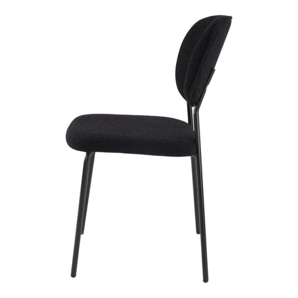 Charcoal Charm Armless Dining Chair Duo.