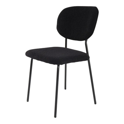 Charcoal Charm Armless Dining Chair Duo.