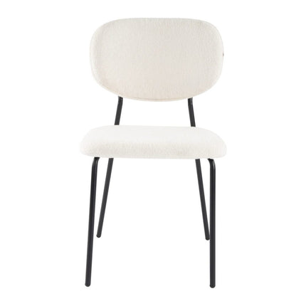 White Whisper Teddy Fabric Dining Duo.