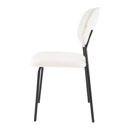 White Whisper Teddy Fabric Dining Duo.