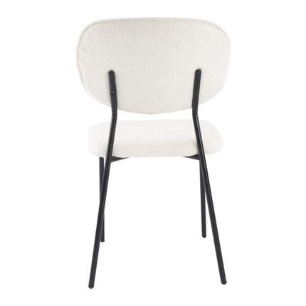 White Whisper Teddy Fabric Dining Duo.