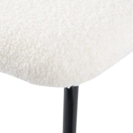 White Whisper Teddy Fabric Dining Duo.