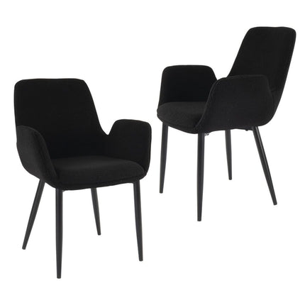Charcoal Charm Armless Dining Chair Duo.