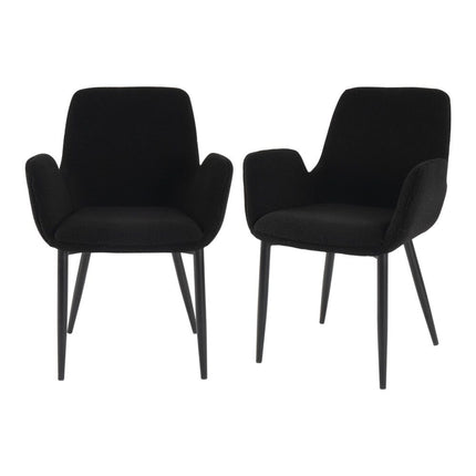 Charcoal Charm Armless Dining Chair Duo.