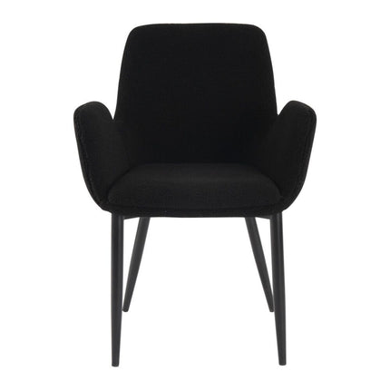 Charcoal Charm Armless Dining Chair Duo.