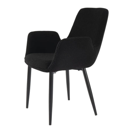 Charcoal Charm Armless Dining Chair Duo.