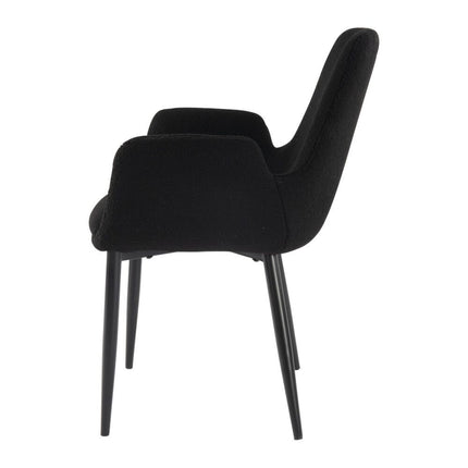 Charcoal Charm Armless Dining Chair Duo.