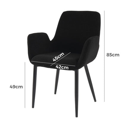 Charcoal Charm Armless Dining Chair Duo.