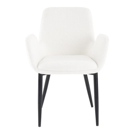 White Whisper Teddy Fabric Dining Duo.