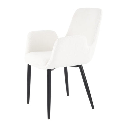 White Whisper Teddy Fabric Dining Duo.