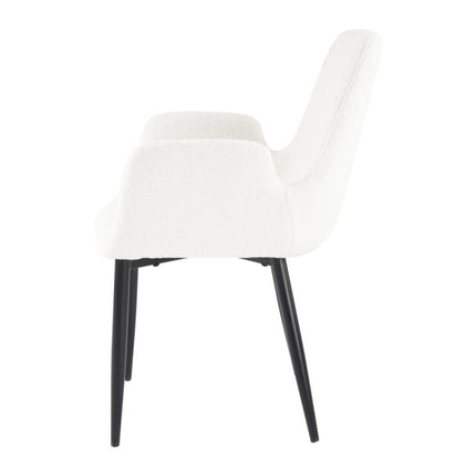 White Whisper Teddy Fabric Dining Duo.