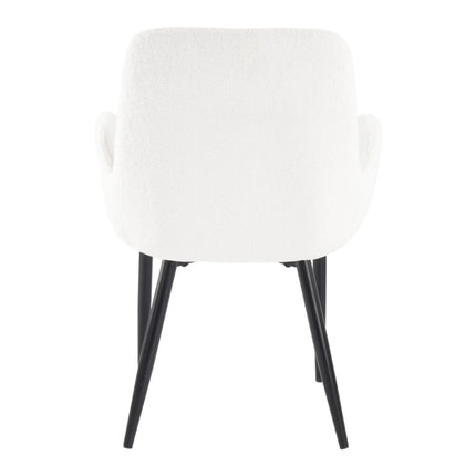 White Whisper Teddy Fabric Dining Duo.