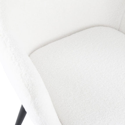 White Whisper Teddy Fabric Dining Duo.