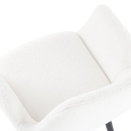 White Whisper Teddy Fabric Dining Duo.
