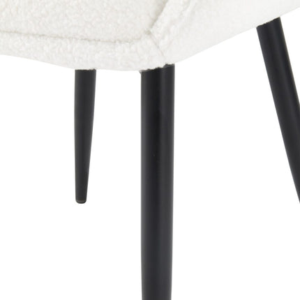 White Whisper Teddy Fabric Dining Duo.