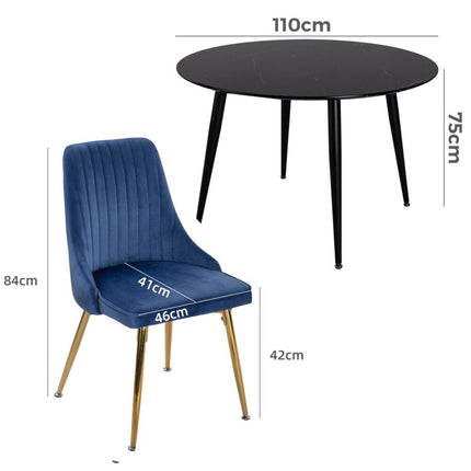 Gourmet Glamour: The Natural&Velvet Dining Set