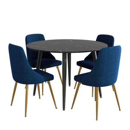 Gourmet Glamour: The Natural&Velvet Dining Set