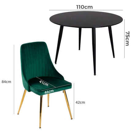 Gourmet Glamour: The Natural&Velvet Dining Set