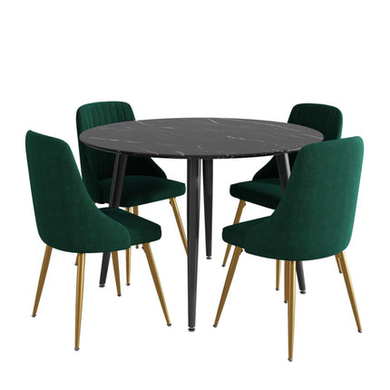 Gourmet Glamour: The Natural&Velvet Dining Set