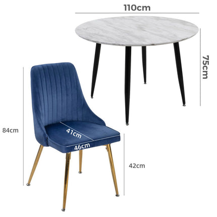 Velvet Elegance Dining Set.