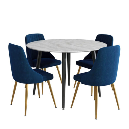 Velvet Elegance Dining Set.