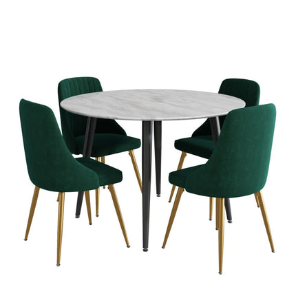 Velvet Elegance Dining Set.
