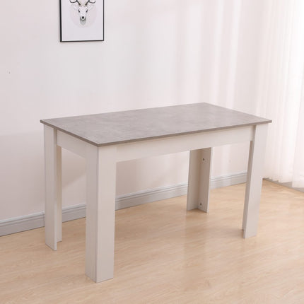 Dining Table Rectangular Wooden 120M-Grey&amp;White.