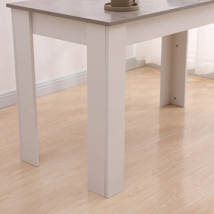 Dining Table Rectangular Wooden 120M-Grey&amp;White.